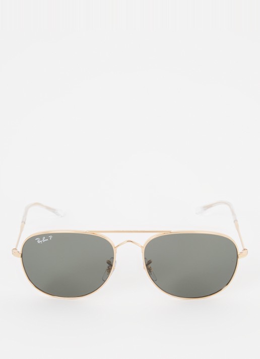 Ray-Ban Bain Bridge zonnebril gepolariseerd RB3735 - detail 2 goud