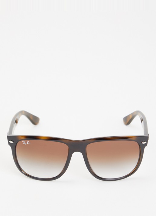 Ray-Ban Boyfriend wayfarer zonnebril RB4147 - detail 2 donkerbruin