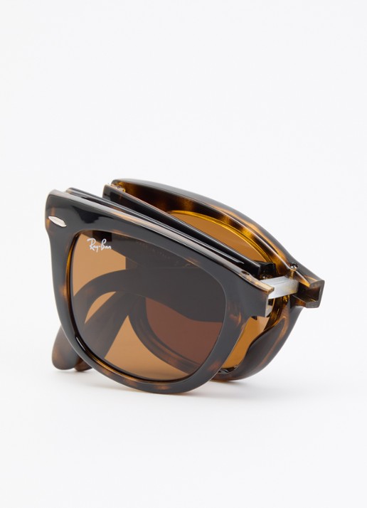 Ray-Ban Folding classic wayfarer zonnebril RB4105  - detail 4 bruin