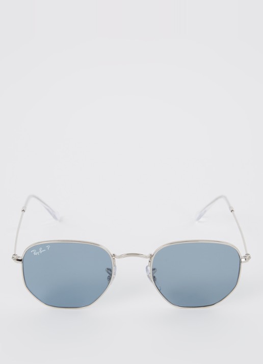 Ray-Ban Hexagonal zonnebril gepolariseerd RB3548N - detail 3 zilver