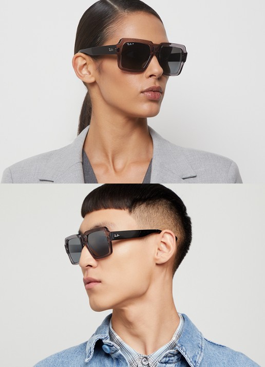 Ray-Ban Magellan zonnebril gepolariseerd RB4408  - voorkant 5 grijs