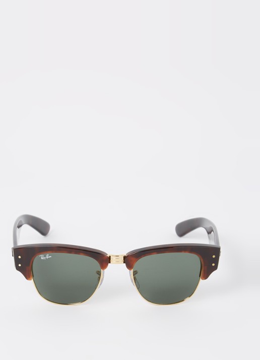 Ray-Ban Mega Clubmaster zonnebril RB0316S  - detail donkerbruin