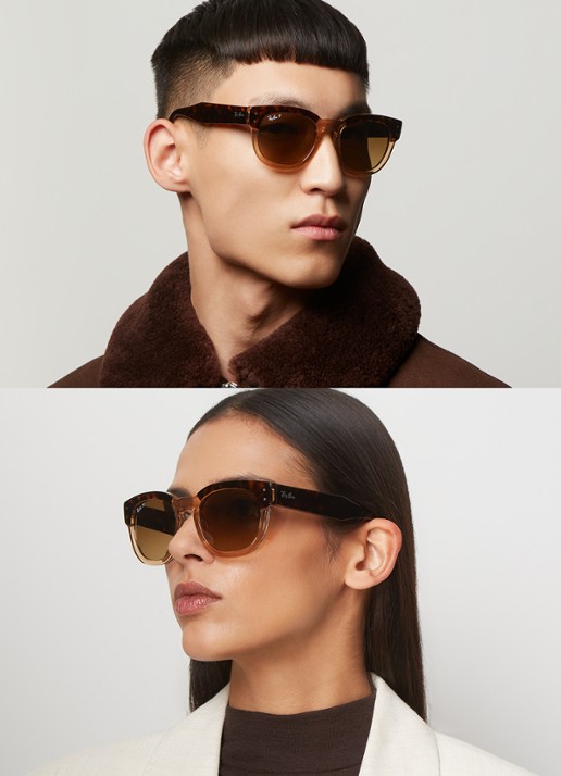 Ray-Ban Mega Hawkeye zonnebril RB0298S  - voorkant 2 bruin