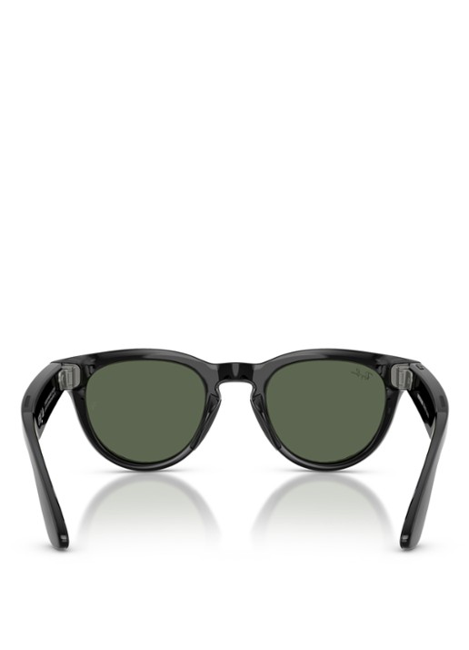 Ray-Ban Meta Low Bridge Fit Headliner zonnebril RW4013F - achterkant 2 zwart-01