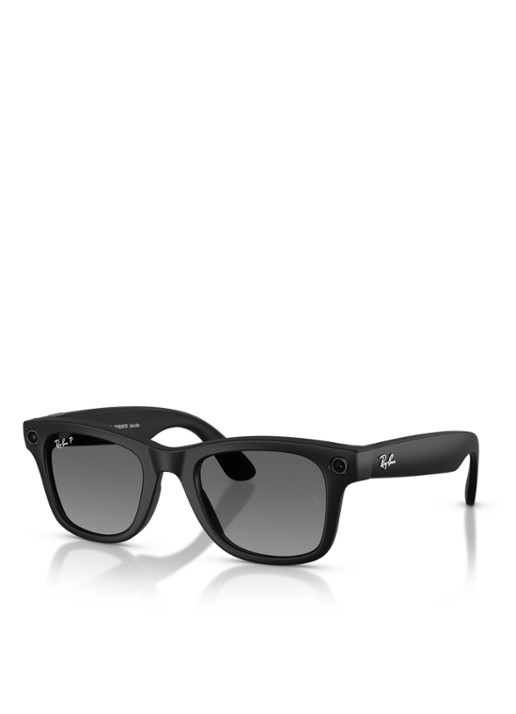 Ray-Ban Meta Wayfarer zonnebril gepolariseerd RW4012 - detail 5 zwart-01