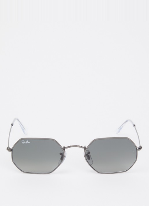 Ray-Ban Octagonal zonnebril RB3556N - detail zilver