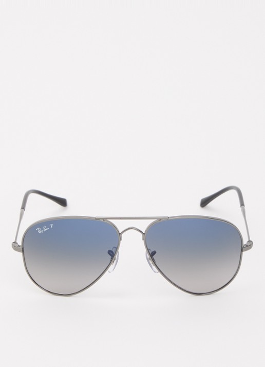 Ray-Ban Old Aviator zonnebril gepolariseerd RB3825 - detail zilver