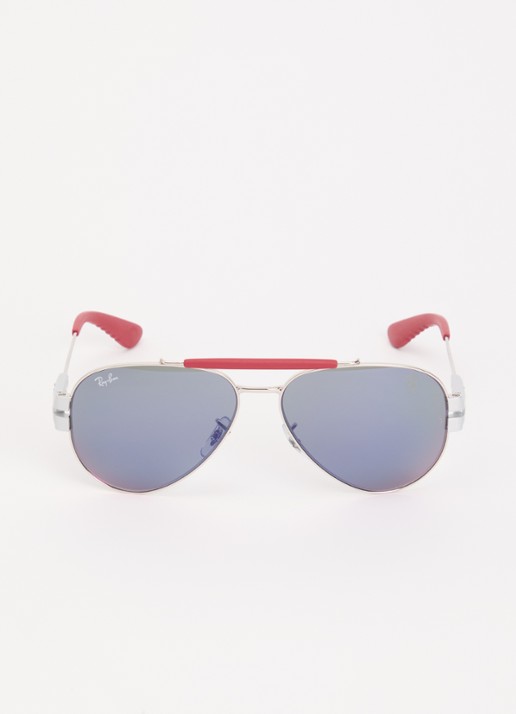 Ray-Ban Piloten zonnebril RB3762M - detail zilver