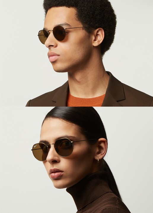 Ray-Ban Ray-Ban *RB8165  GLD MT GRY P - voorkant 5 goud