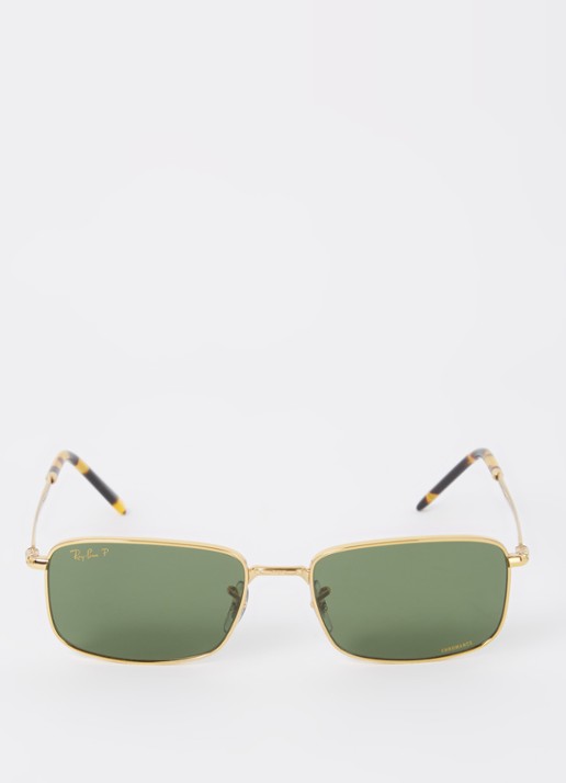Ray-Ban Retro zonnebril gepolariseerd RB3717 - detail goud