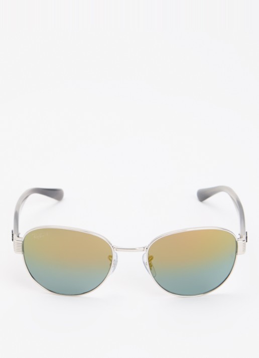 Ray-Ban Retro zonnebril gepolariseerd RB3766CH - detail zilver