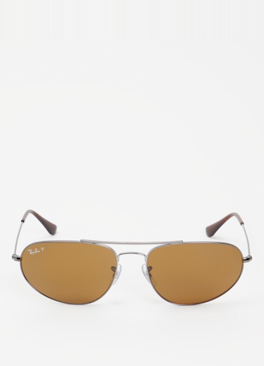 Ray-Ban Retro zonnebril gepolariseerd RB3945 - detail antraciet
