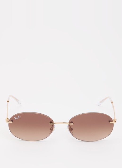 Ray-Ban Retro zonnebril RB3767 - detail bruin