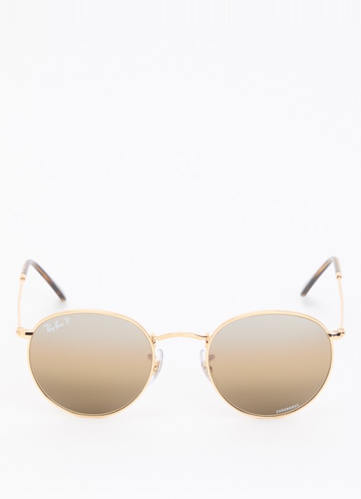 Ray-Ban Round Metal zonnebril gepolariseerd RB3447  - detail goud