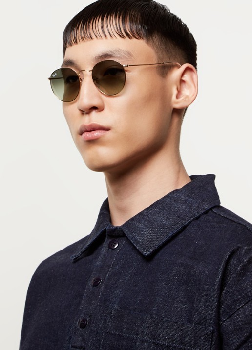 Ray-Ban Round Metal zonnebril RB3447 - voorkant 2 goud