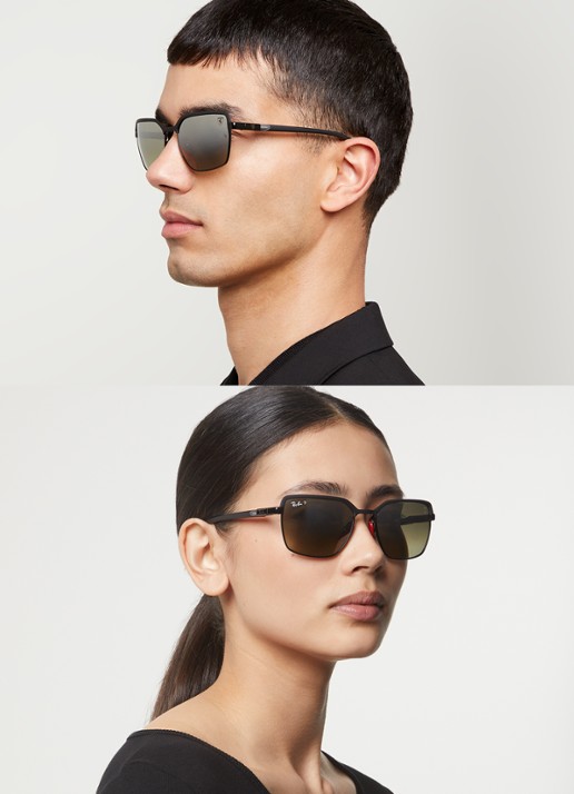 Ray-Ban Scuderia Ferrari zonnebril gepolariseerd RB3743M - voorkant 5 zwart
