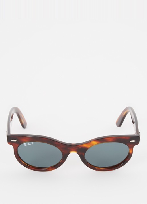 Ray-Ban Wayfarer Oval zonnebril gepolariseerd RB2242 - detail bruin