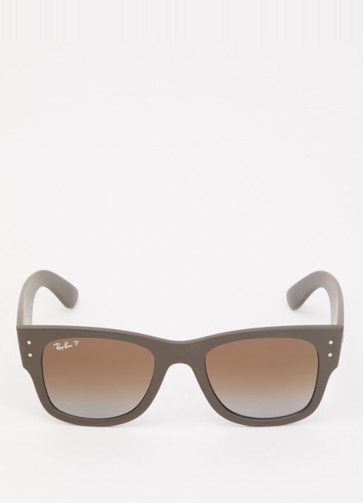 Ray-Ban Wayfarer zonnebril gepolariseerd RB4840S - detail 2 donkerbruin