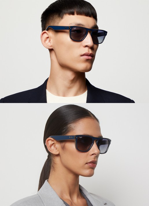 Ray-Ban Wayfarer zonnebril RB4407 - voorkant 2 beige