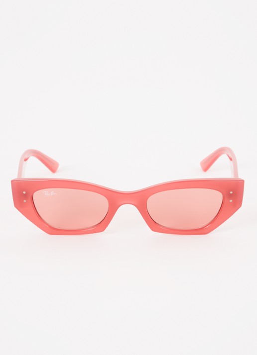 Ray-Ban Zena zonnebril RB4430 - detail koraalrood