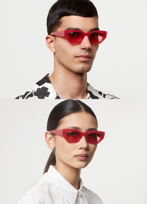 Ray-Ban Zena zonnebril RB4430 - voorkant 5 koraalrood