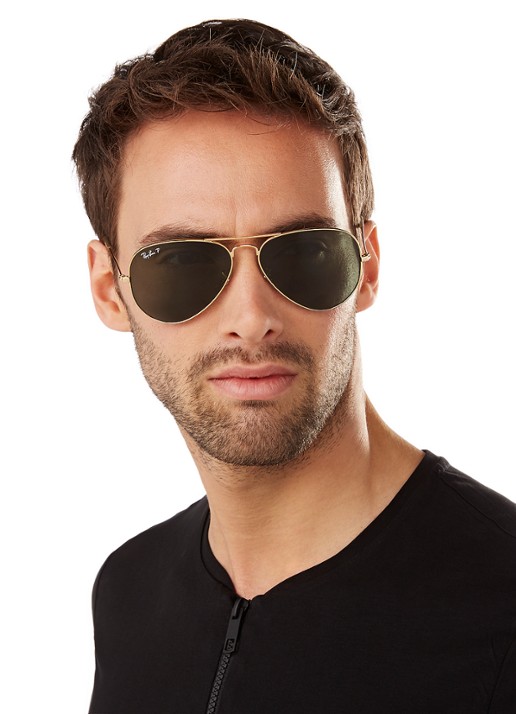 Ray-Ban Zonnebril Aviator Classic gepolariseerd RB3025 - detail 5 goud