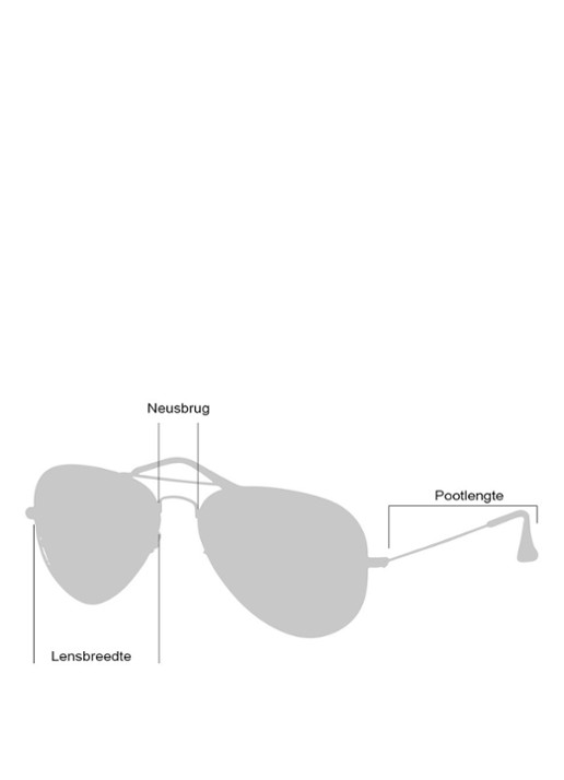Ray-Ban Zonnebril Aviator Classic RB3025 - detail 3 zilver