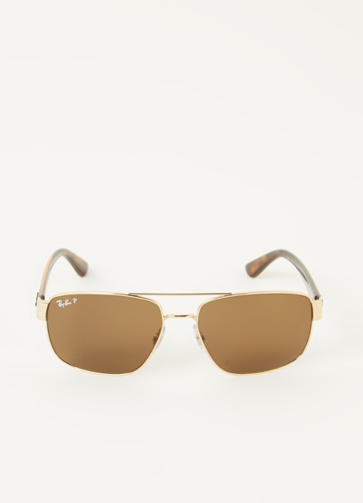 Ray-Ban Zonnebril gepolariseerd RB3663 - voorkant 2 donkerbruin