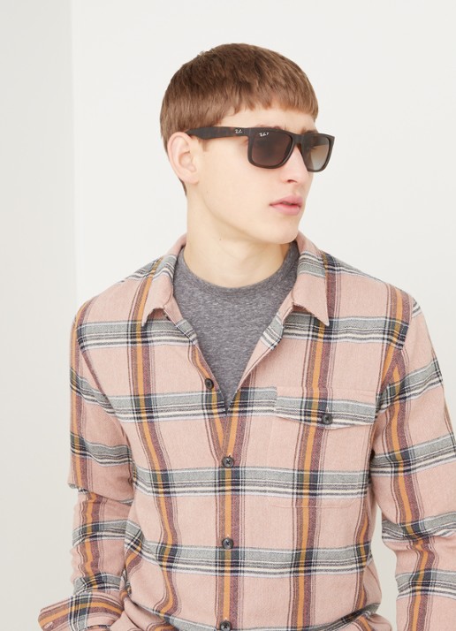 Ray-Ban Zonnebril Justin gepolariseerd RB4165 - voorkant 2 bruin