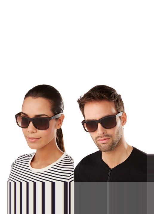 Ray-Ban Zonnebril Justin RB4165  - voorkant 2 bruin