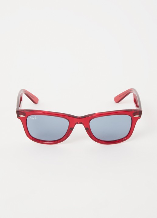 Ray-Ban Zonnebril RB2140 met brillenkoord - voorkant 2 steenrood