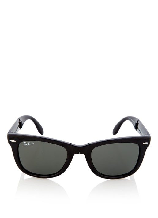 Ray-Ban Zonnebril Wayfarer Folding gepolariseerd en opvouwbaar RB4105 - voorkant 4 zwart