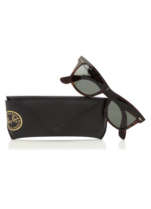 Ray-Ban Zonnebril Wayfarer gepolariseerd RB2140 - detail 4 bruin
