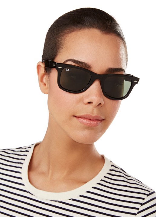Ray-Ban Zonnebril Wayfarer RB2140 - detail 4 zwart