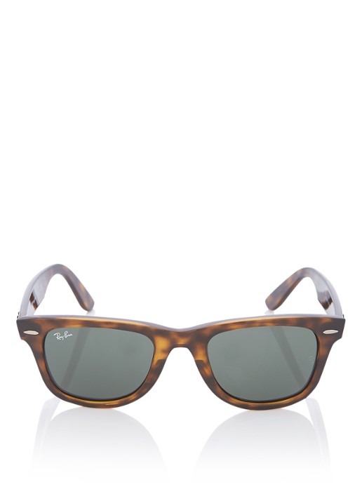 Ray-Ban Zonnebril Wayfarer RB4340  - voorkant 2 donkerbruin