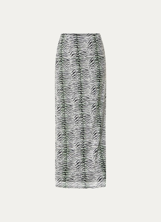 Refined Department Jasmijn maxi kokerrok met zebraprint - voorkant 3 wit