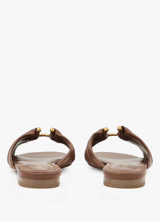 Reiss Alana slipper van leer - achterkant 5 bruin