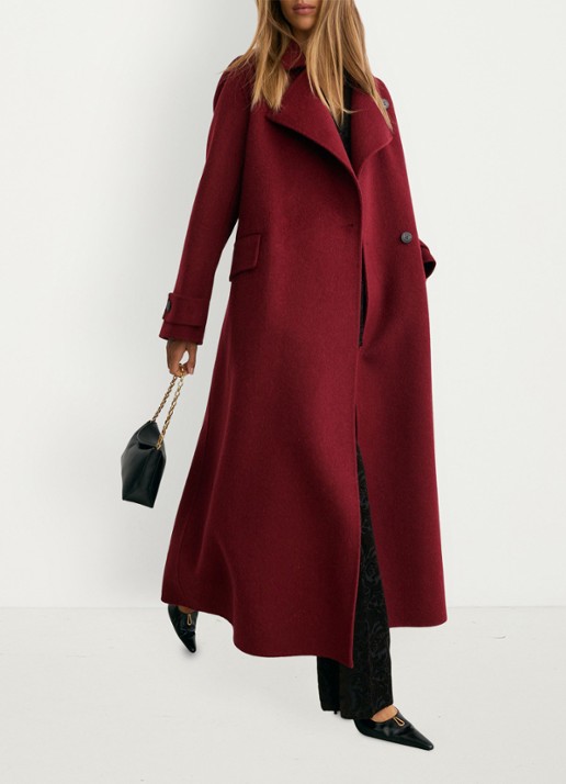 Reiss Alara lange jas in wolblend