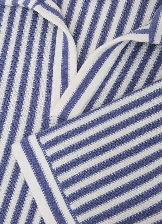 Reiss Alba regular fit polo met streepprint - detail 5 blauw