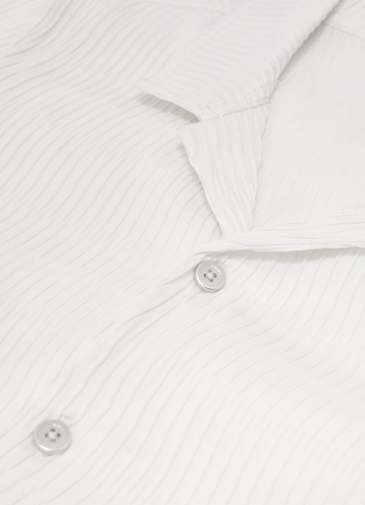Reiss Aleo overhemd met structuur  - detail 3 white / wit
