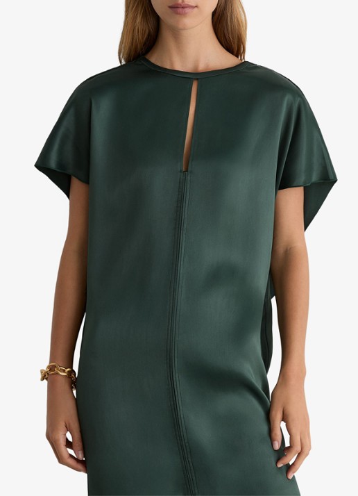 Reiss Alice mini jurk met gedrapeerd detail - detail 4 turquoise