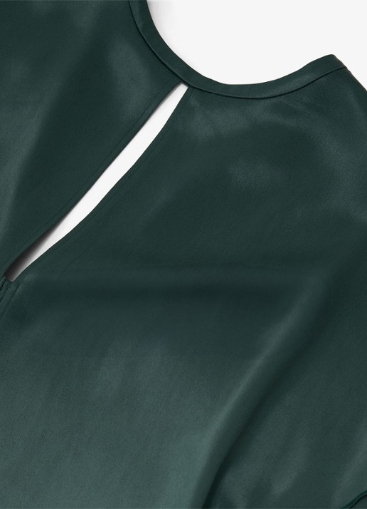 Reiss Alice mini jurk met gedrapeerd detail - detail 7 turquoise