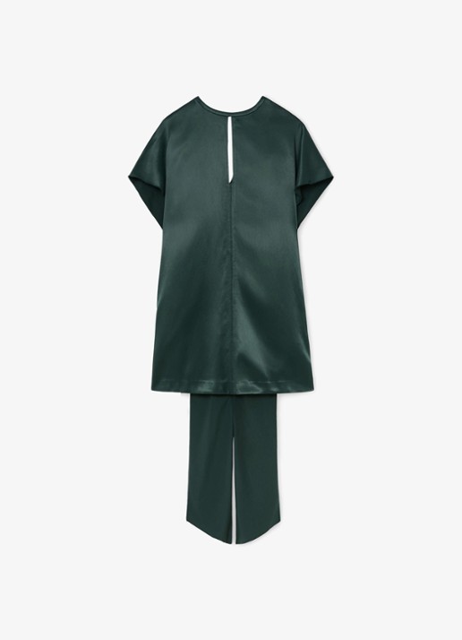 Reiss Alice mini jurk met gedrapeerd detail - voorkant 2 turquoise