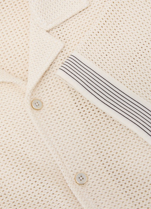 Reiss Aliso overhemd van crochet - detail 7 creme