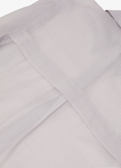 Reiss Ally blouse met streepprint - detail 4 blauwgrijs