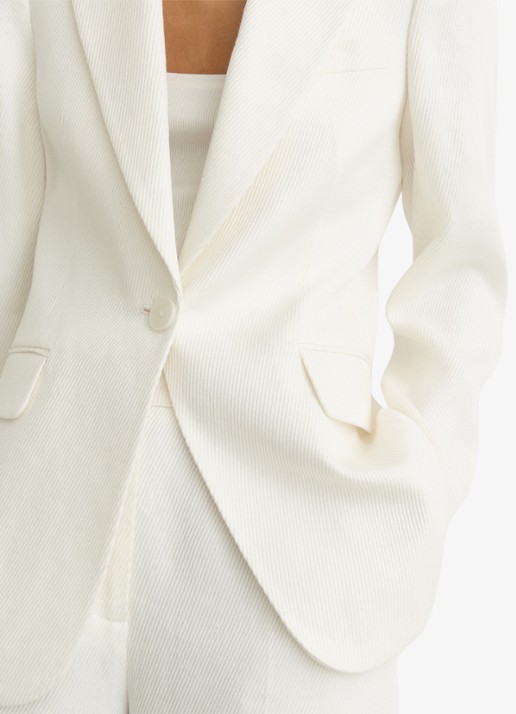 Reiss Alyx blazer in linnenblend - detail 5 wit