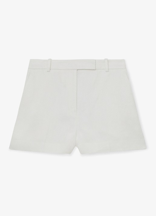 Reiss Alyx high waist wide fit korte broek in linnenblend