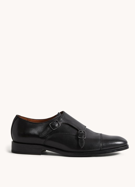 Reiss Amalfi gespschoen van leer