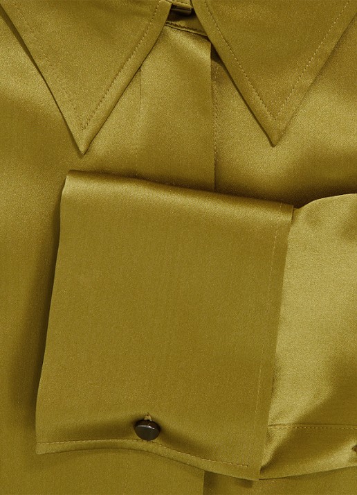 Reiss Ameira blouse van zijde - detail 5 lichtgroen