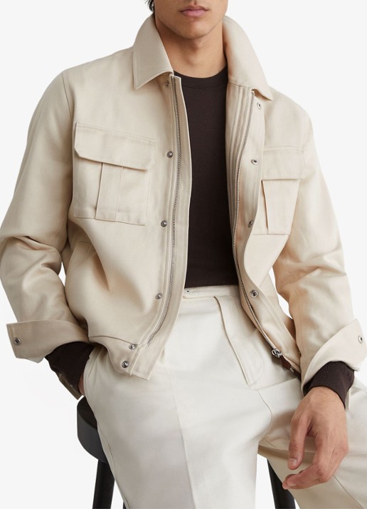 Reiss Americas bomberjack met klepzakken